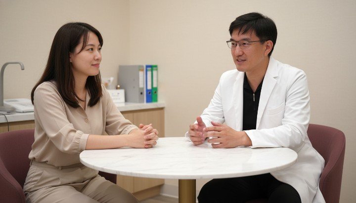 [1] 吳紹琥醫師親自指導如何填寫減肥針體重紀錄 [2] 透過折線圖呈現減肥針體重紀錄的變化趨勢 [3] 萊攸診所提供專業的減肥針體重紀錄衛教諮詢