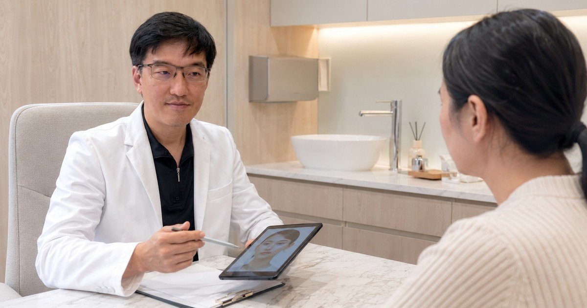 V臉療程效果改善臉型的圖片,展示療程前後的臉部變化,光線柔和,呈現自然美感。