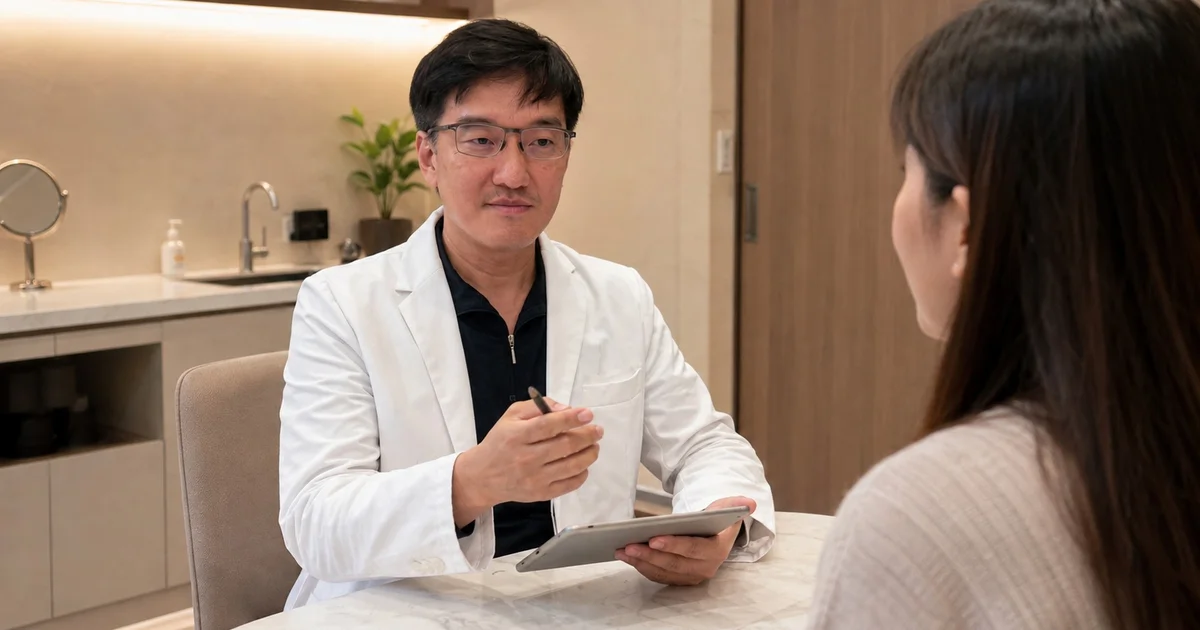 吳芮醫師分享醫美溝通技巧與術前評估重點。